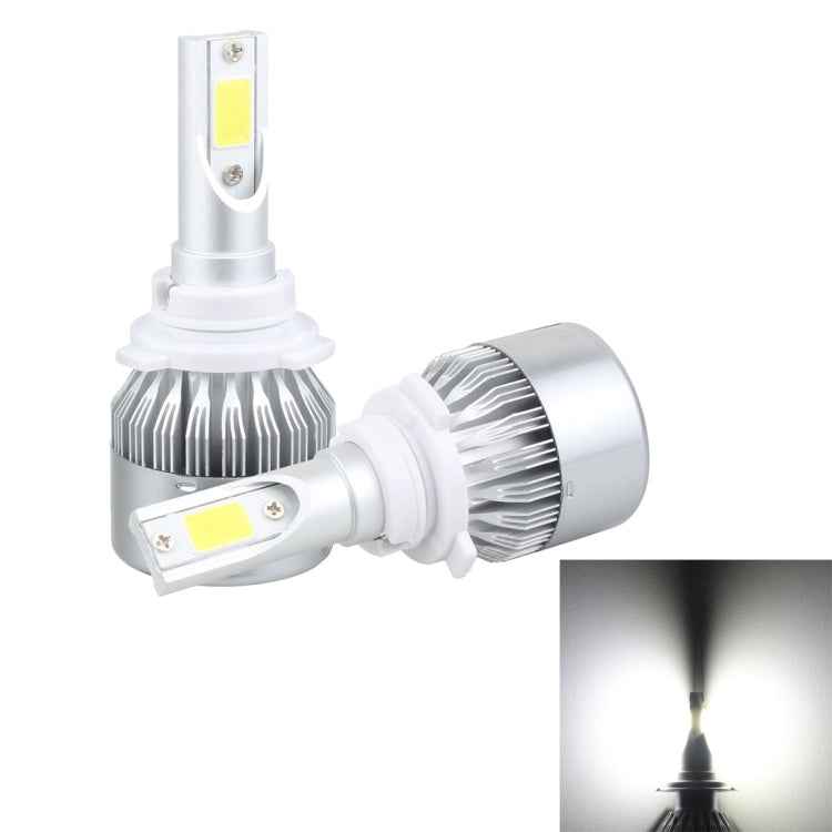 2 PCS 9006 18W 1800 LM 6000K IP68 Casnbus Constant Current Car LED Headlight with 2 COB Lamps, DC 9-36V, 9006