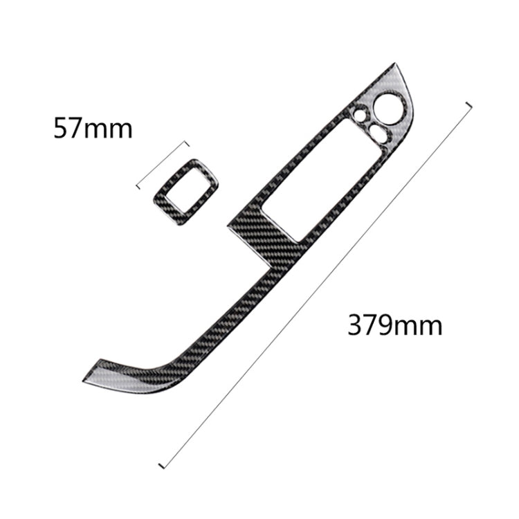 Car Carbon Fiber Window Lift Panel With Folding Key Soild Decorative Sticker for Left Drive BMW Z4 2009-2015