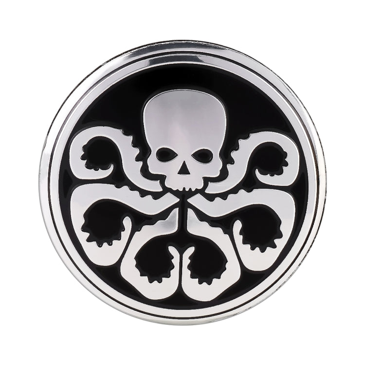 4 PCS Car-Styling Skull Pattern Wheel Hub Decorative Sticker, Diameter: 5.8cm, Skull Pattern