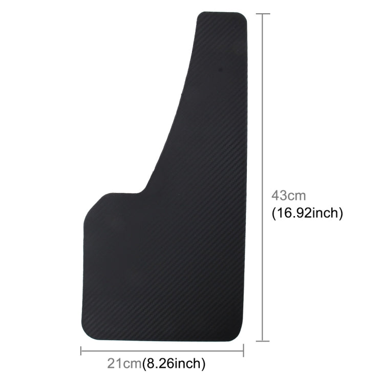 A Pair 3D Carbon Universal Racing Mudflaps Mud Guard Mudguards Fender, 21 x43cm