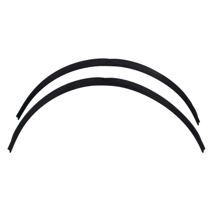 2 PCS 54cm Car Stickers Rubber Large Round Arc Strips Universal Fender Flares Wheel Eyebrow Decal Sticker Eyebrow Car-covers Black Striped Round Arc Strips, 75 x 2cm, 45 x 2cm