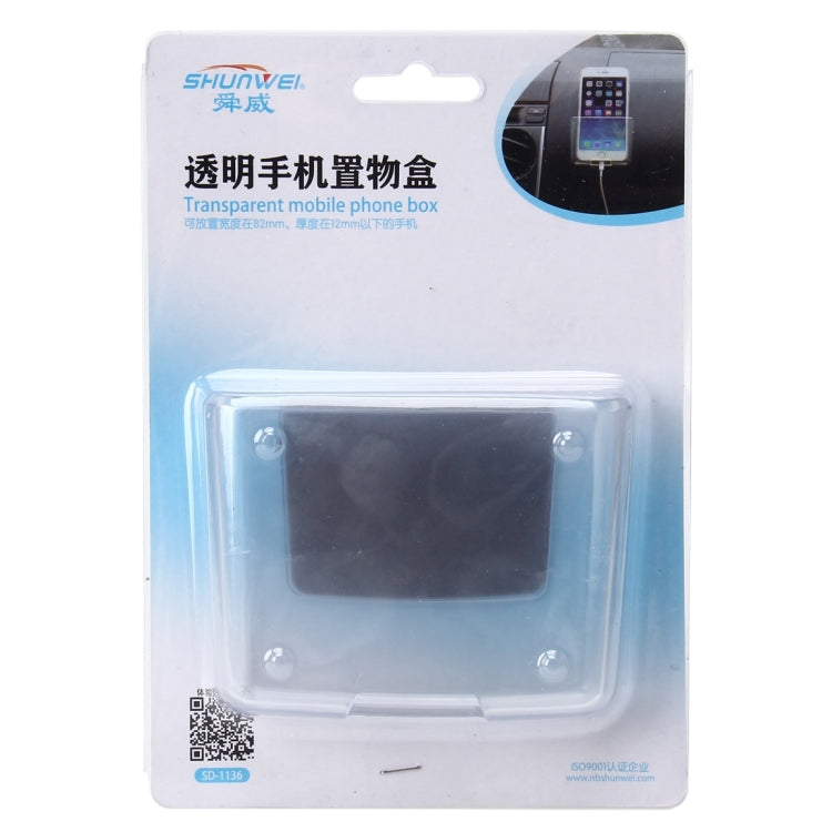 SHUNWEI Car Storage Bag Car Storage Box Bonded Phone Holder Transparent Mobile Phone Box, SD-1136