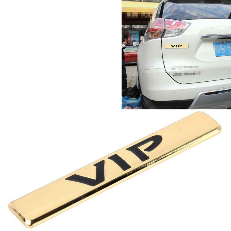Auto VIP Sticker VIP Label Car Stickers 3D Metal Fashion VIP Logo Car Stickers,Size:9.5*1.5cm