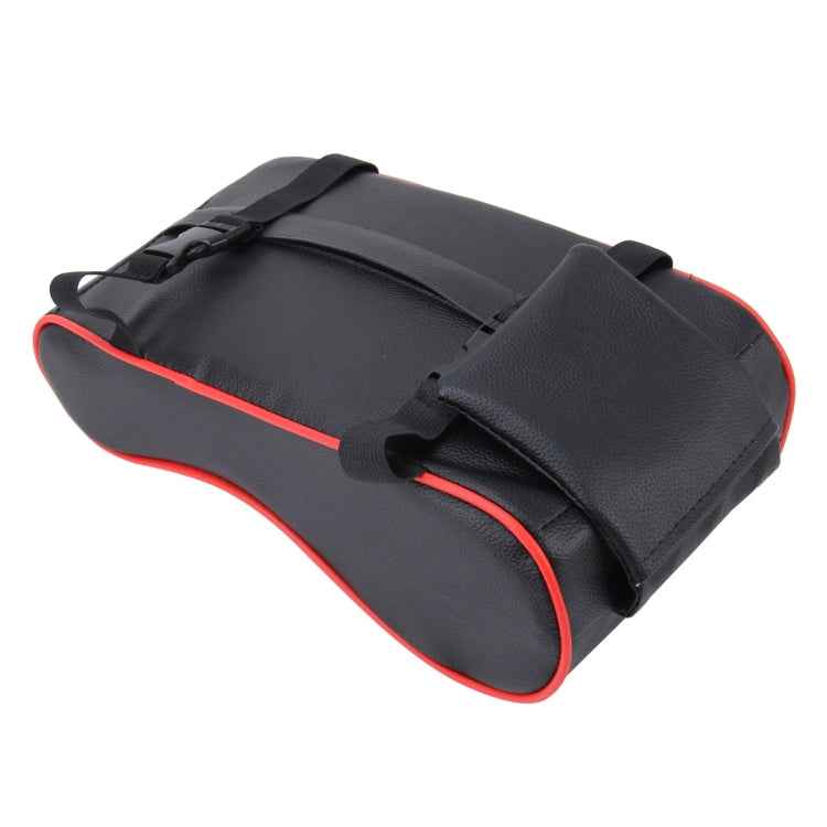 Universal Car PU Leather and Memory Foam Wrapped Armrest Box Breathable Car Armrest Box Mat with Phone Holder Storage Bag