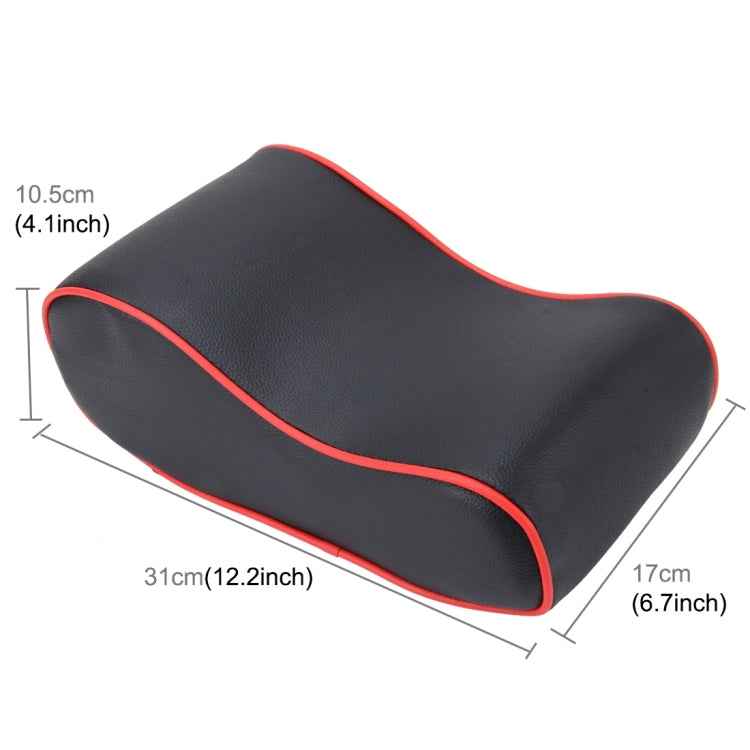 Universal Car PU Leather and Memory Foam Wrapped Armrest Box Breathable Car Armrest Box Mat with Phone Holder Storage Bag