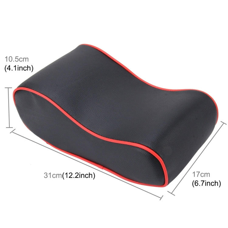 Universal Car PU Leather and Memory Foam Wrapped Armrest Box Breathable Car Armrest Box Mat with Phone Holder Storage Bag, without Card Slot (Black Red), without Card Slot (Black ), without Card Slot (Khaki), without Card Slot (Brown)