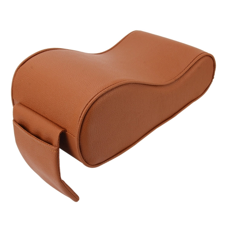 Universal Car PU Leather and Memory Foam Wrapped Armrest Box Breathable Car Armrest Box Mat with Phone Holder Storage Bag, without Card Slot (Black Red), without Card Slot (Black ), without Card Slot (Khaki), without Card Slot (Brown)