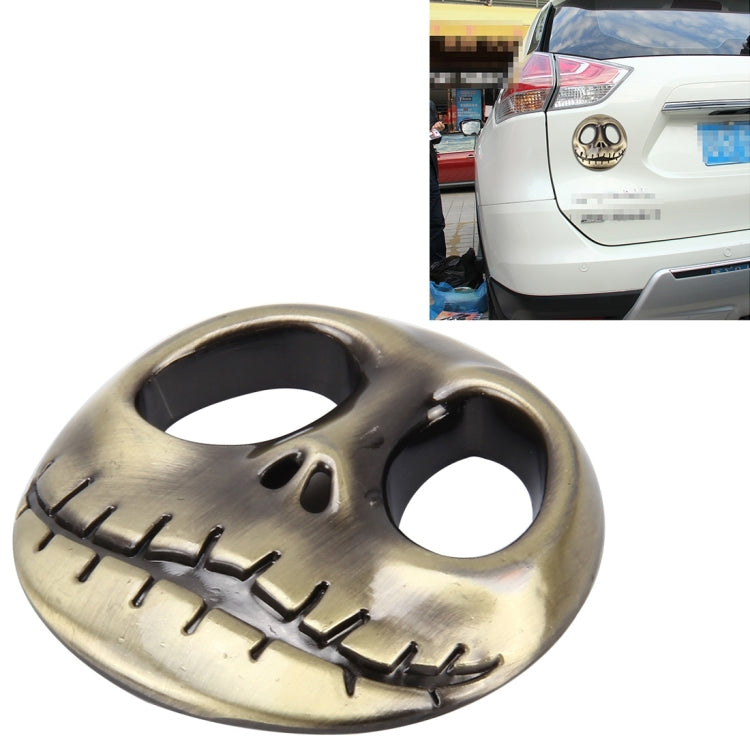Skull Bone Shape Auto Sticker 3D Metal Fashion Car Stickers, Skull Bone2, Skull Bone Yellow