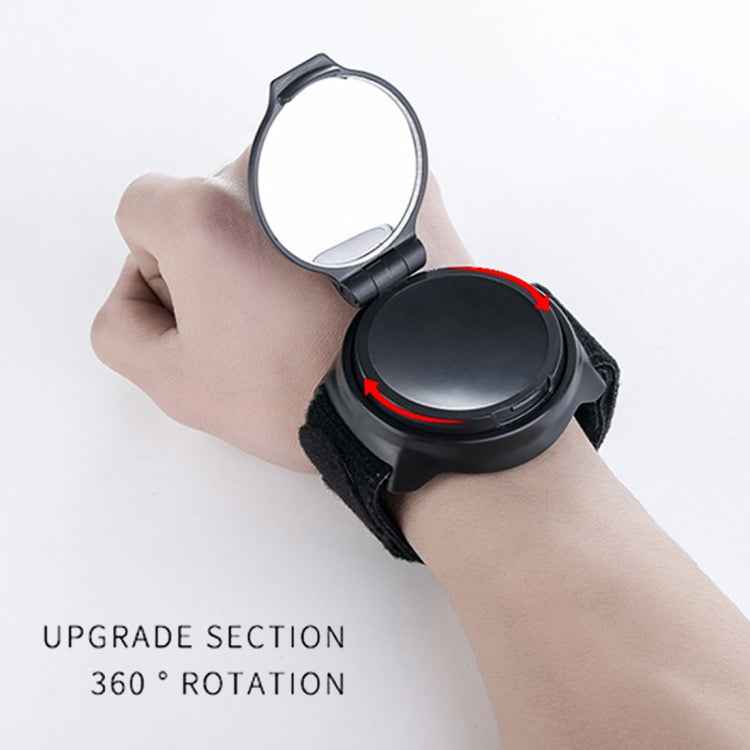 Bicycle 360 Degree Back Mirror Arm Wrist Strap Rear View Mirror