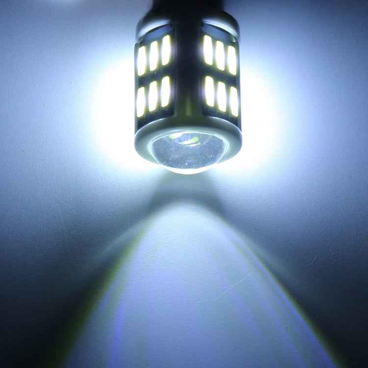 2 PCS 1156 / BA15S 4.5W DC 12V 6000K 290LM Car Auto Ceramics Turn Lights / Reversing Light 27LEDs SMD-7020 Lamps, with Projector Lens