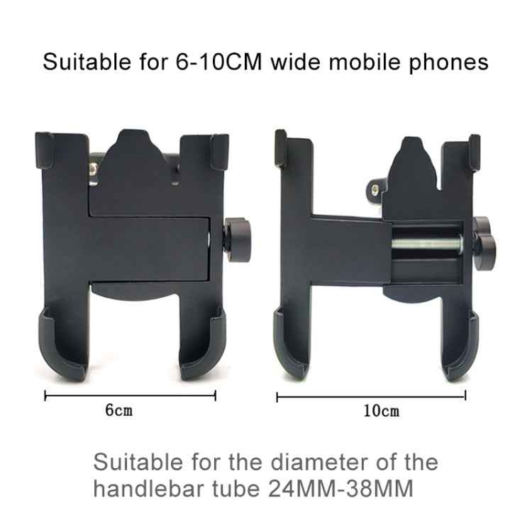 Motorcycle Handlebar Aluminum Alloy Phone Bracket, Suitable for 60-100mm Device