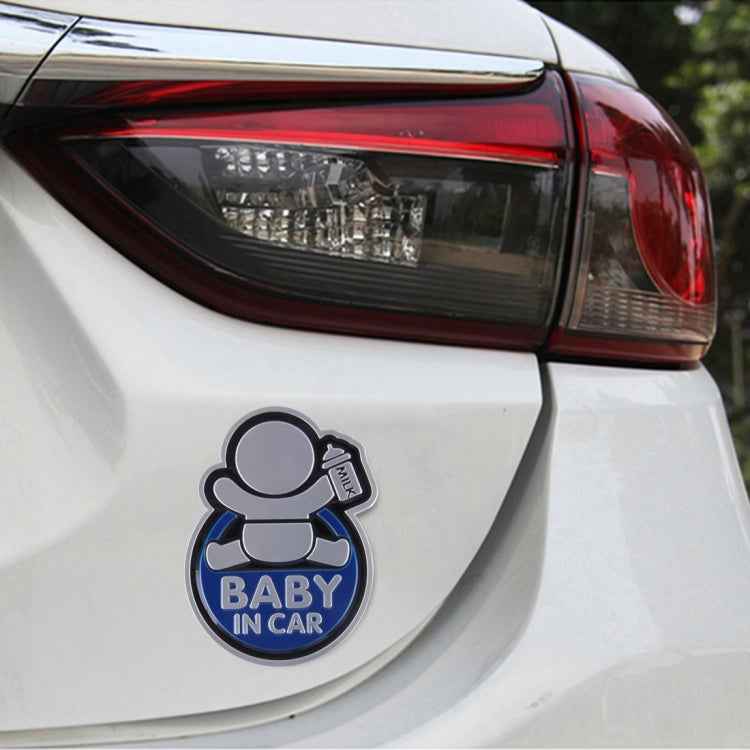 Baby in Car Happy Drinking Milk Infant Adoreable Style Car Free Sticker