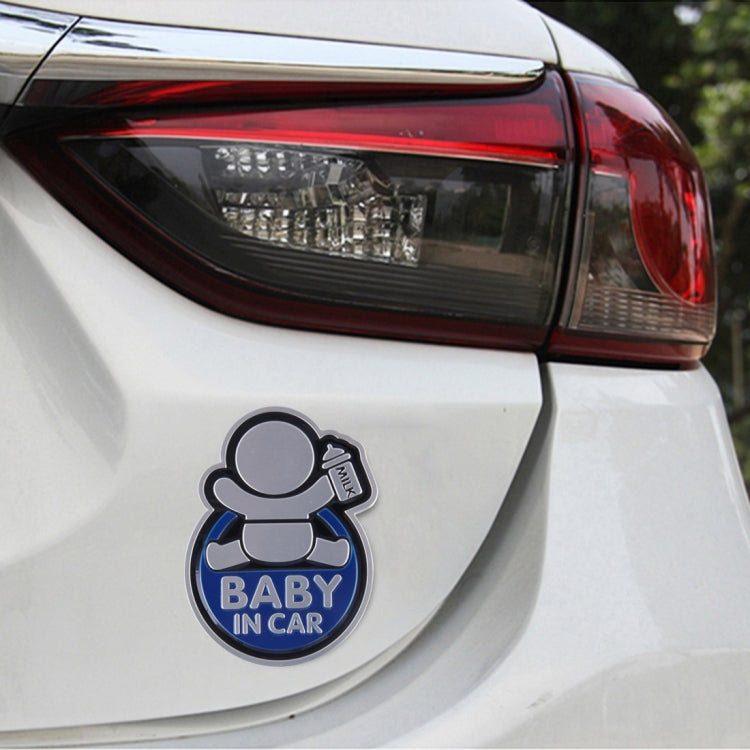 Baby in Car Happy Drinking Milk Infant Adoreable Style Car Free Sticker, Jumping