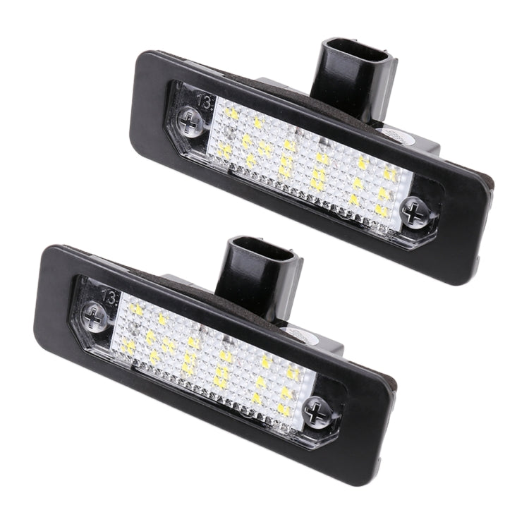 2 PCS DC 12V 3W 150LM 6000K LED License Plate Light 18LEDs SMD-3528 Bulbs Lamps for Ford Mustang 2010-2014, For Ford Mustang 2010-2014