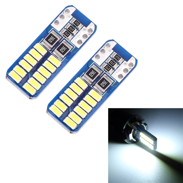 2 PCS T10 / W5W / 168 / 194 DC12V 1.4W 6000K 90LM 12LEDs SMD-3014 Car Reading Lamp Clearance Light, with Decoder, T10 / W5W / 168 / 194(90LM)