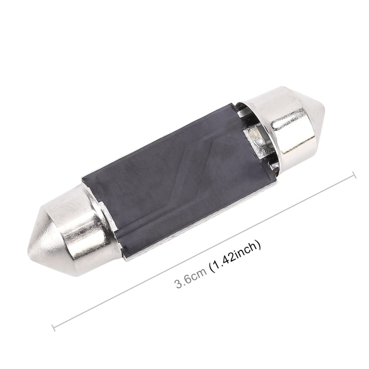 2 PCS 36mm DC12V / 1.5W / 6000K / 100LM 27LEDs SMD-3014 Car License Plate Light / Dome Light, 1.5W 36mm