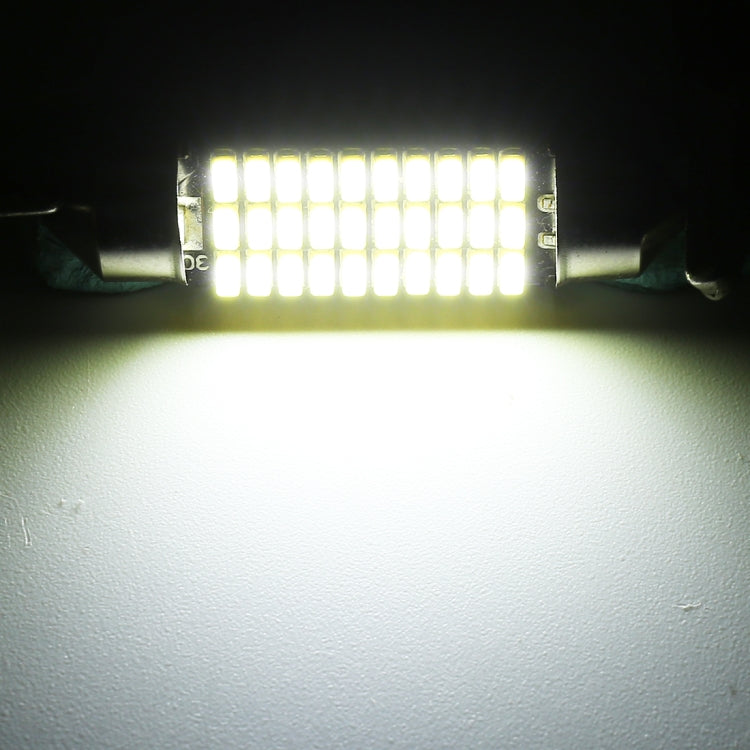 2 PCS 36mm DC12V / 1.5W / 6000K / 100LM 27LEDs SMD-3014 Car License Plate Light / Dome Light, 1.5W 36mm