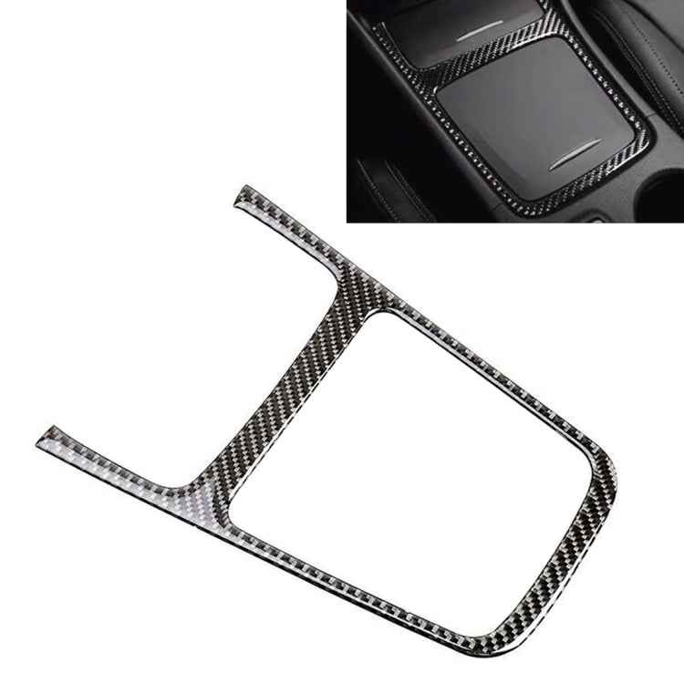 Car Carbon Fiber Central Control Panel Frame Decorative Sticker for Mercedes-Benz GLA 2015-2018