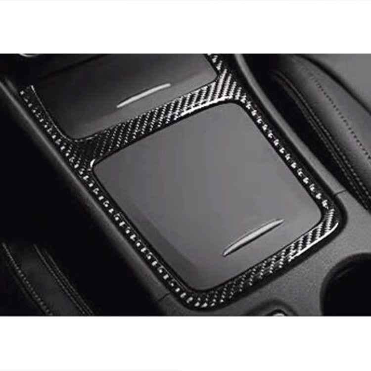 Car Carbon Fiber Central Control Panel Frame Decorative Sticker for Mercedes-Benz GLA 2015-2018