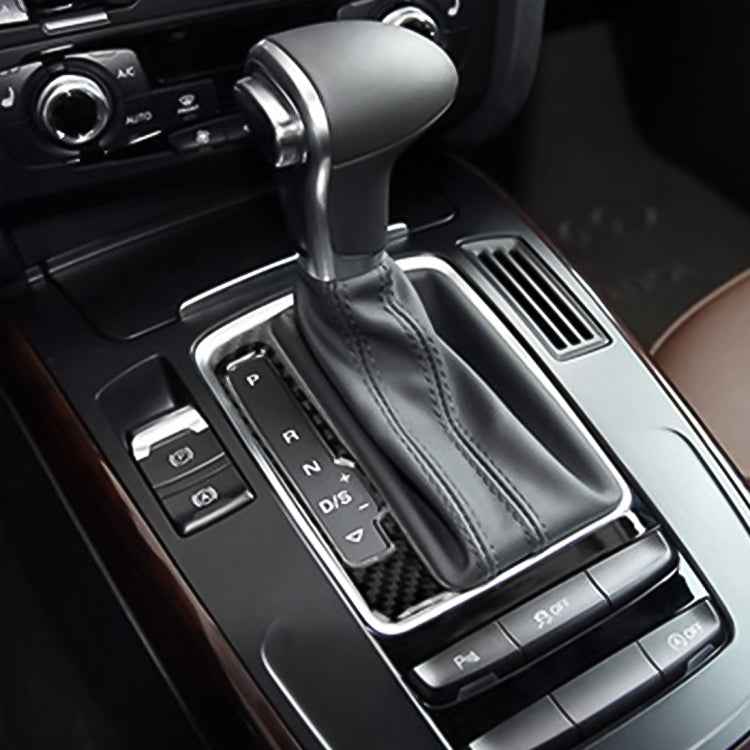 Car Carbon Fiber Gear Panel Decorative Sticker for Audi A4L / A5 / Q5 2009-2016