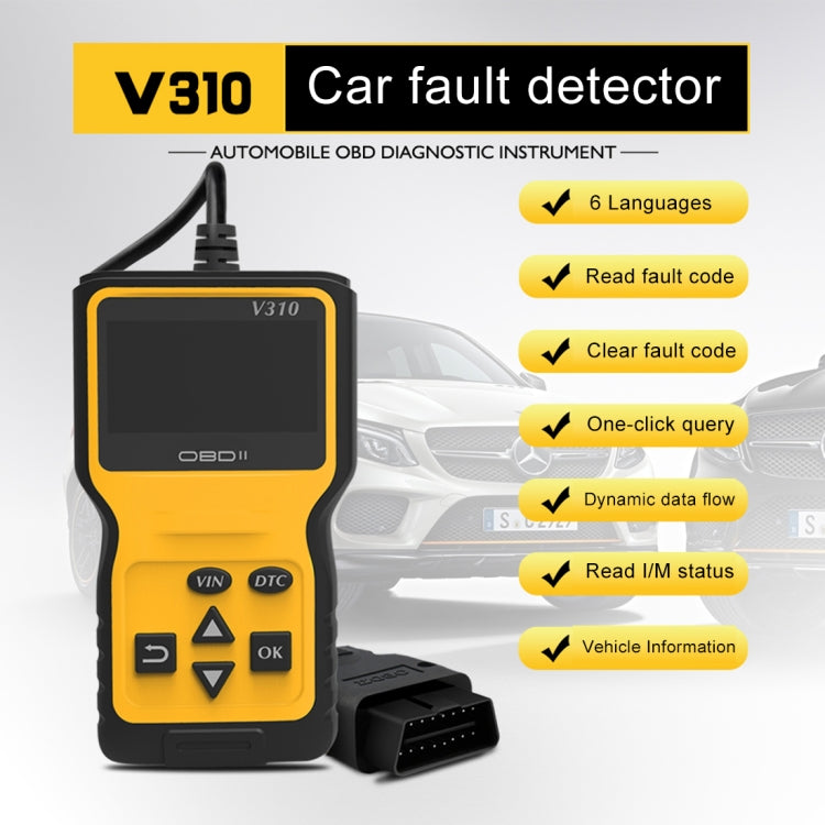 V310 Car Handheld V1.1 OBD2 Fault Detector OBD2 Diagnostic Tool, V310