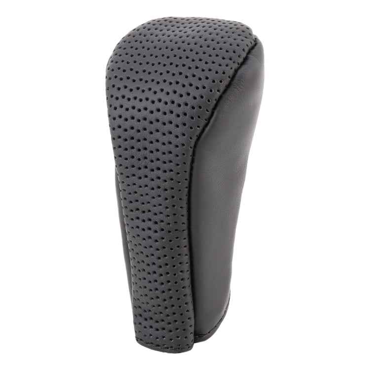 Universal Nonslip Breathable Genuine Leather Car Gear Shift Knob Cover