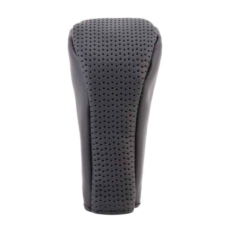 Universal Nonslip Breathable Genuine Leather Car Gear Shift Knob Cover