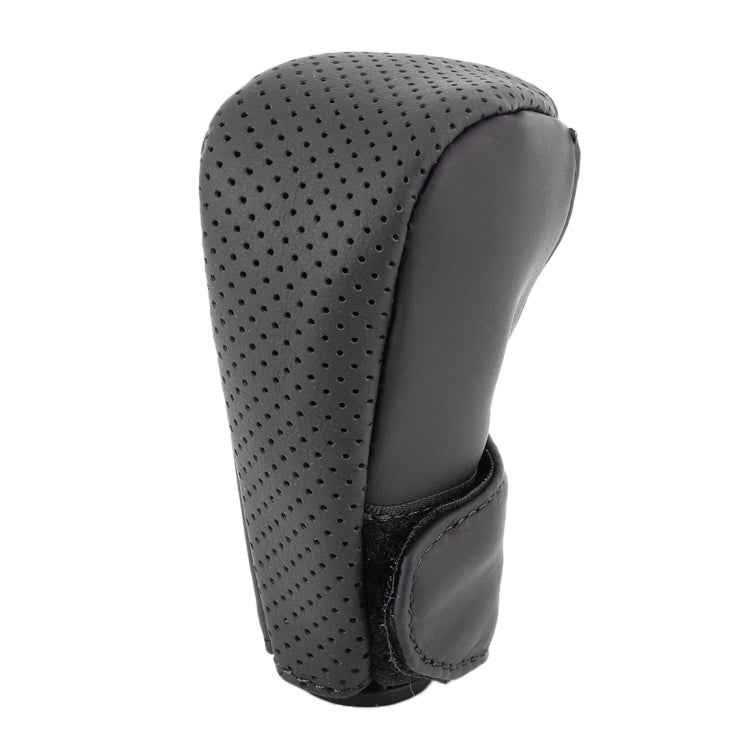 Universal Nonslip Breathable Genuine Leather Car Gear Shift Knob Cover