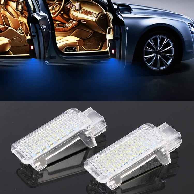 2 PCS LED Car DC 12V 1.5W Door Lights Lamps for Audi / Volkswagen, For Audi / Volkswagen (Blue Light), For Audi / Volkswagen (Red Light), For Audi / Volkswagen (White Light)
