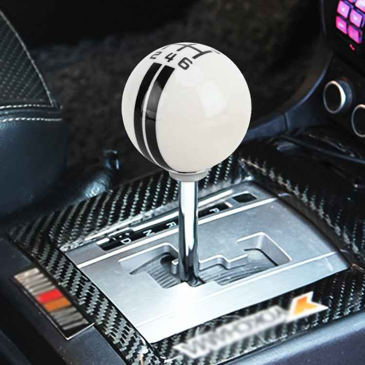 Universal Vehicle Ball Shape Modified Resin Shifter Manual 6-Speed Left-R Gear Shift Knob