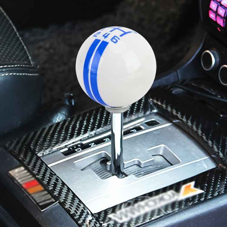 Universal Vehicle Ball Shape Modified Resin Shifter Manual 6-Speed Left-R Gear Shift Knob
