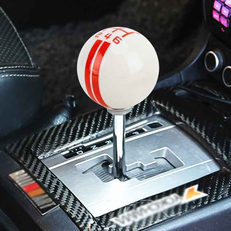 Universal Vehicle Ball Shape Modified Resin Shifter Manual 6-Speed Left-R Gear Shift Knob