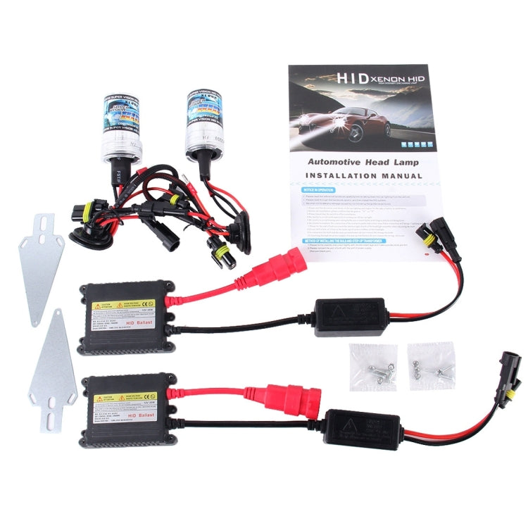 2PCS 35W H3 2800 LM Slim HID Xenon Light with 2 Alloy HID Ballast, High Intensity Discharge Lamp, Color Temperature: 4300K, H3