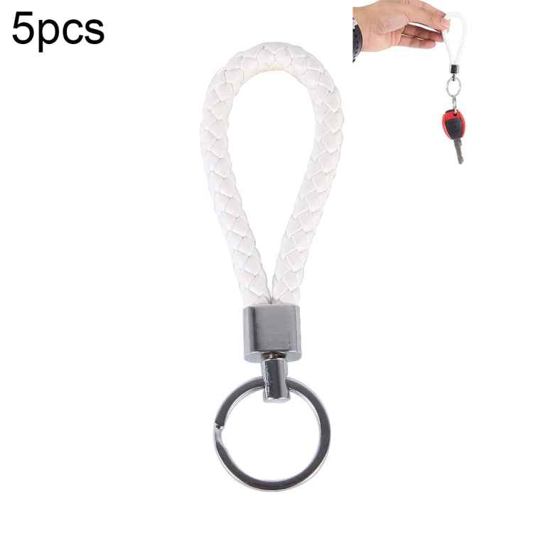 5pcs Car Key Ring Holder With Leather Strip, Car Key Ring Holder(White), Car Key Ring Holder(Yellow), Car Key Ring Holder(Orange), Car Key Ring Holder(Pink)
