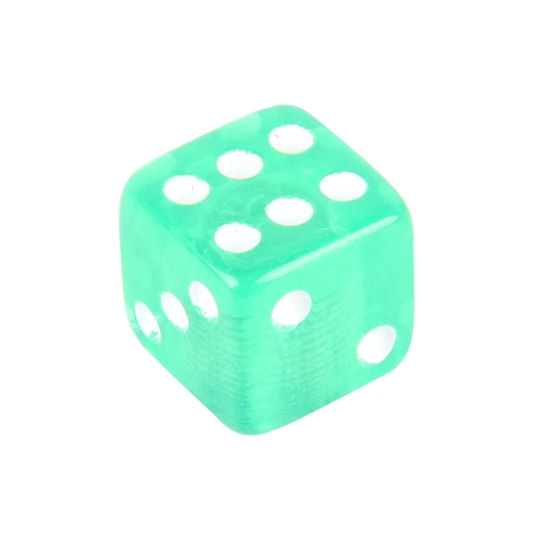 4 PCS Plastic Plated Dice Shape Universal Tire Valve Stem Cap, Dice Shape 6, Dice Shape 6