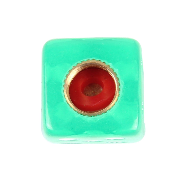 4 PCS Plastic Plated Dice Shape Universal Tire Valve Stem Cap, Dice Shape 6, Dice Shape 6