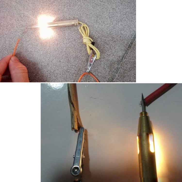 CNJB-85016 Pure Copper Circuit Tester and Electrical Voltage Detector Pen Set With Crocodile Clip 6-24V, Wire Length: 60cm