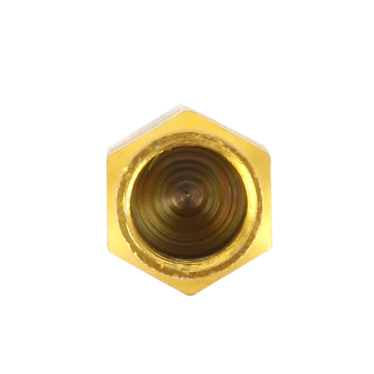 4PCS SA Metal Plated Hexagon Shape Universal Tire Valve Stem Cap, Hexagon Shape