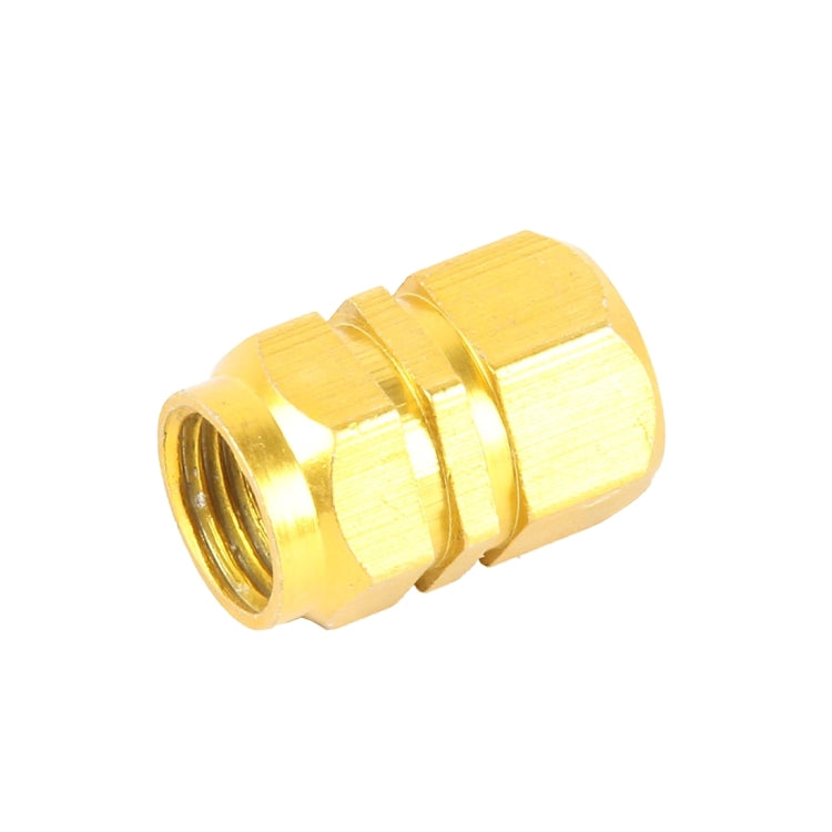 4PCS SA Metal Plated Hexagon Shape Universal Tire Valve Stem Cap, Hexagon Shape