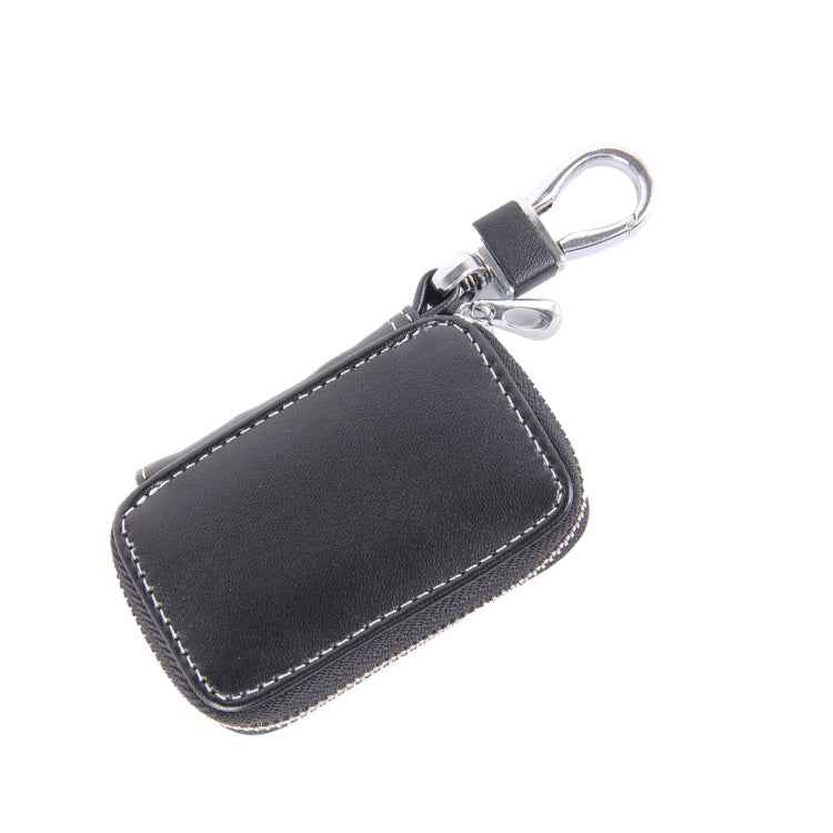 Universal Leather Flash Powder Texture Waist Hanging Zipper Wallets Key Holder Bag (No Include Key), Flash Powder Texture Black