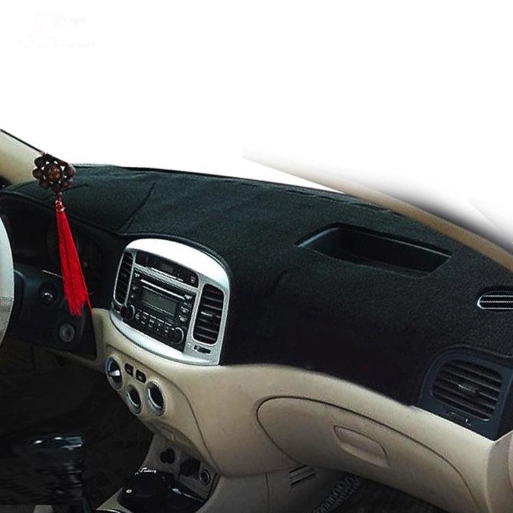 Left-hand Drive Dark Mat Car Dashboard Cover Car Light Pad Instrument Panel Sunscreen for Modern Accent (Please note the model and year)