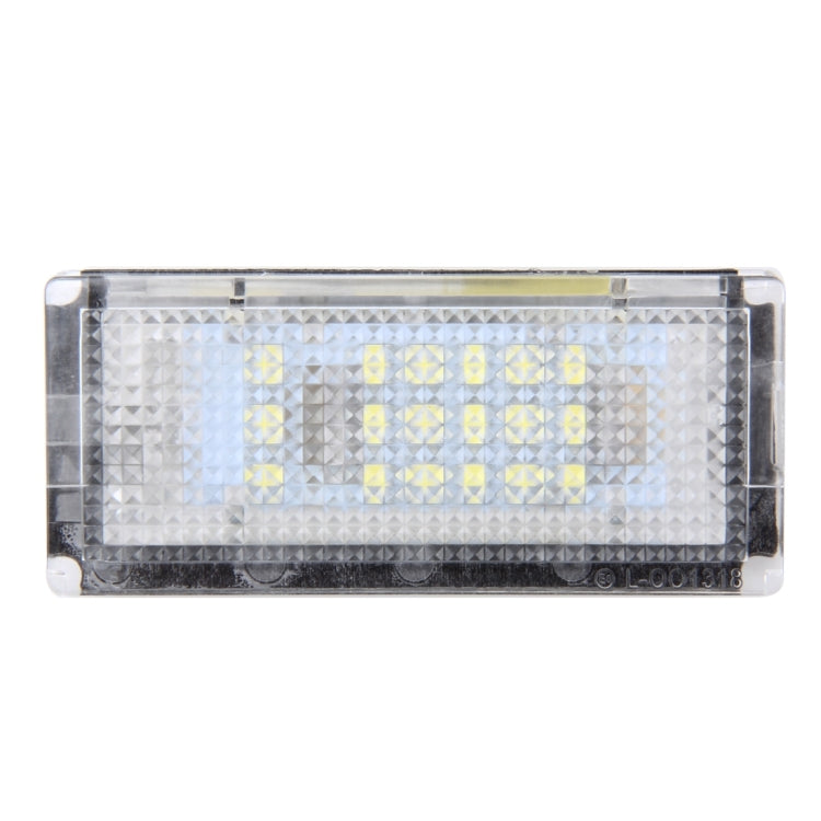 2 PCS License Plate Light with 18 SMD-3528 Lamps for BMW E46 4D 1998-2003,2W 120LM,6000K, DC12V (White Light), For BMW E46 4D