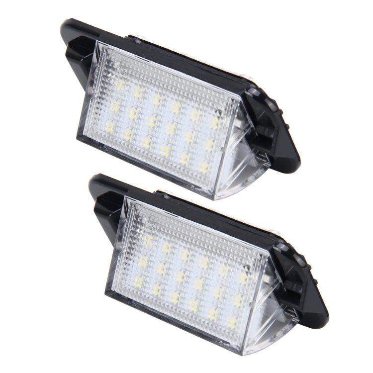 Lot de 2 éclairages de plaque d'immatriculation avec 18 ampoules SMD-3528 pour BMW E36 (1992-1998), 2 W, 120 lm, 6 000 K, DC 12 V (lumière blanche), pour BMW E36