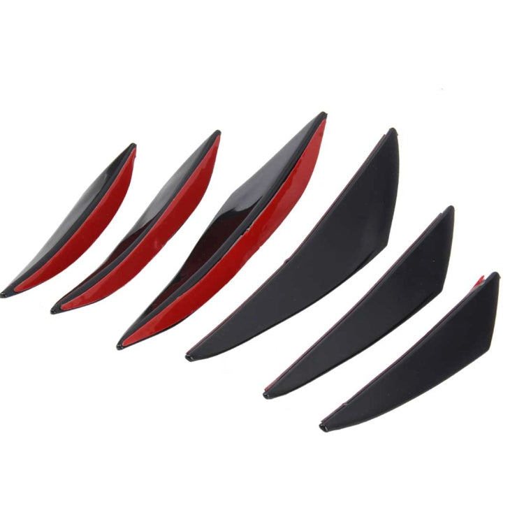 6 PCS Universal Carbon Fiber Style Car Front Bumper Body Spoiler Lip Splitter Protector Bar Strip Guard Sticker, Bar Strip Guard Sticker