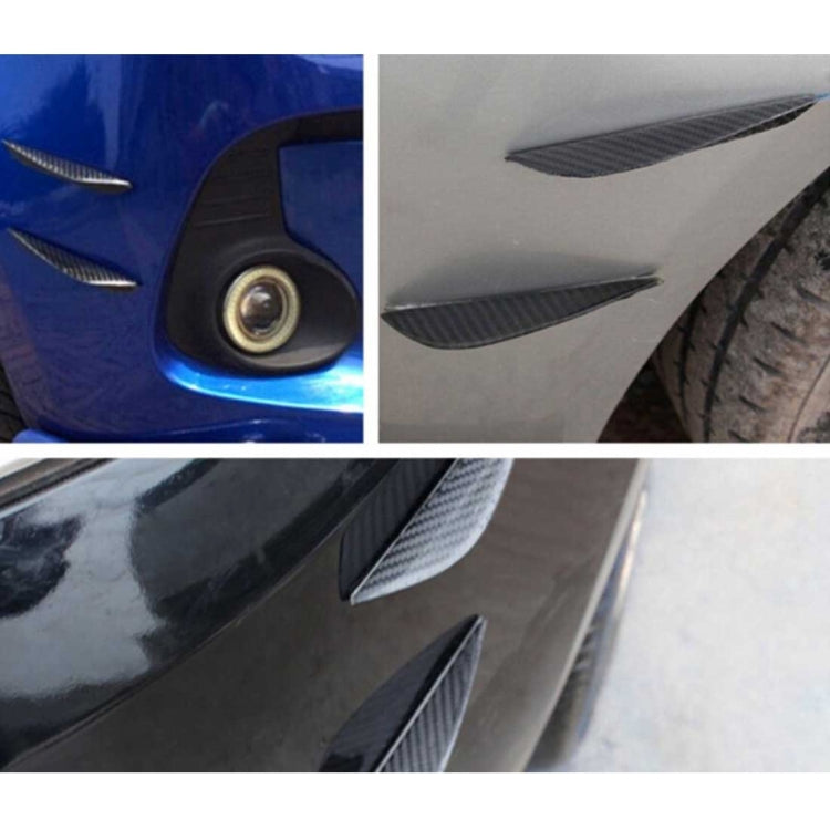 6 PCS Universal Carbon Fiber Style Car Front Bumper Body Spoiler Lip Splitter Protector Bar Strip Guard Sticker, Bar Strip Guard Sticker