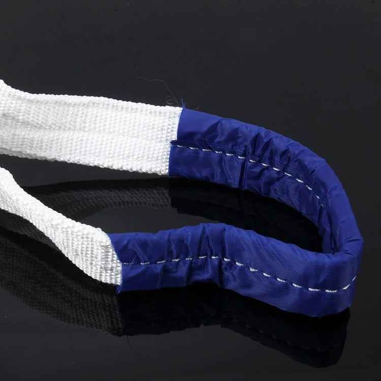 ZONGYUAN ZY-0220 Car 4m×6cm 8 Ton Towing 2 Ton Lifting Rope Straps with Two Hooks High Strength Cable Cord Heavy Duty Recovery Securing Accessories for Cars Trucks