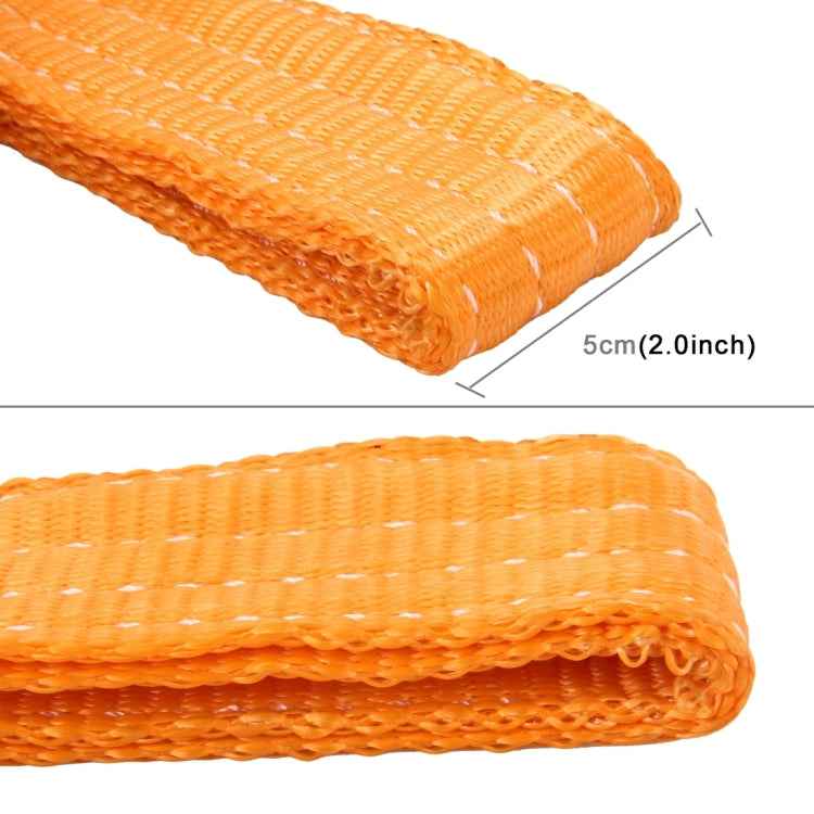 ZONGYUAN ZY-0223 Car 5m×5cm 8 Ton Towing 2 Ton Lifting Rope Straps High Strength Cable Cord Heavy Duty Recovery Securing Accessories for Cars Trucks(No Hook)