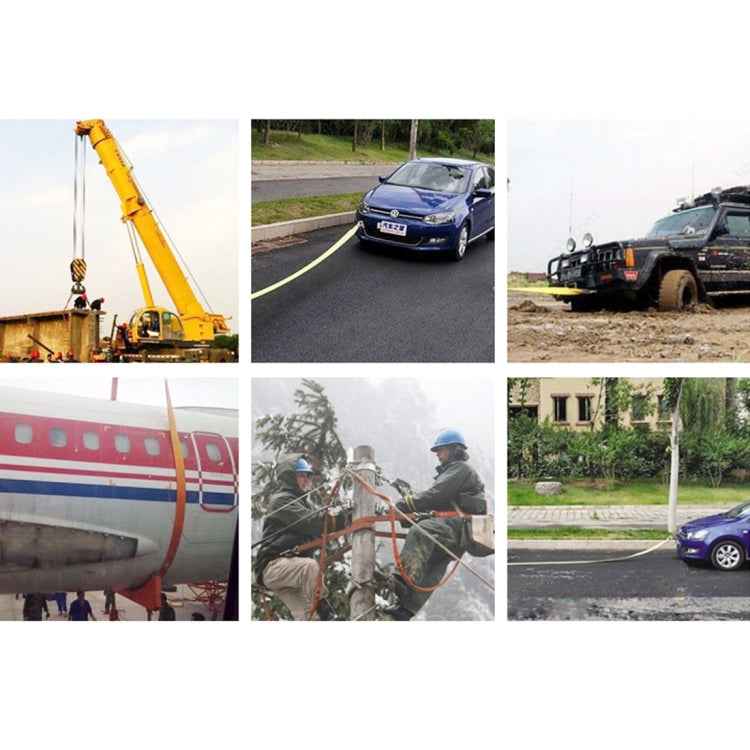 ZONGYUAN ZY-0223 Car 5m×5cm 8 Ton Towing 2 Ton Lifting Rope Straps High Strength Cable Cord Heavy Duty Recovery Securing Accessories for Cars Trucks(No Hook)