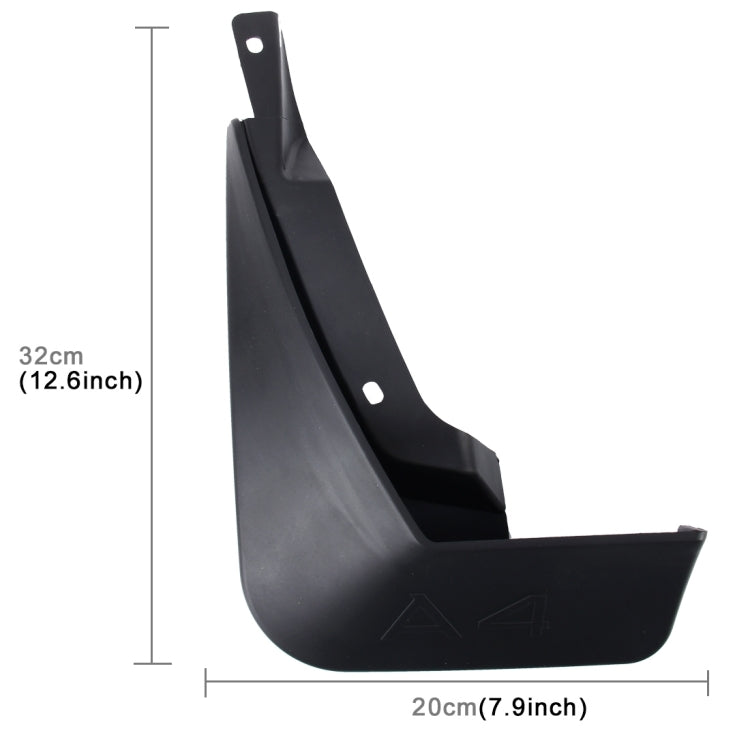 4 PCS Car Auto Semi-Rigid PVC Splash Flaps Mudguards Fender Guard for Audi A4L 2016 Version, For 2016 A4L