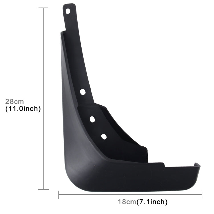 4 PCS Car Auto Semi-Rigid PVC Splash Flaps Mudguards Fender Guard for Audi A4L 2016 Version, For 2016 A4L